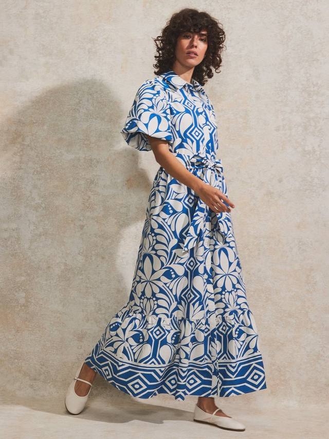 Миниатюрное платье-рубашка с плиточным принтом Ro&Zo, синий
Миниатюрное платье-рубашка с плиточным принтом Ro&Zo, синий