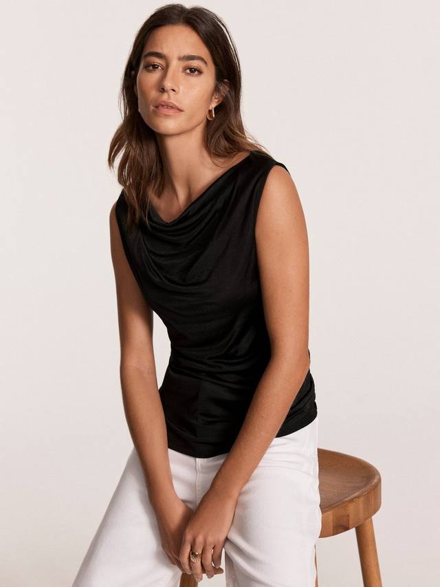 Драпированный топ Mint Velvet, черный
Драпированный топ Mint Velvet, черный