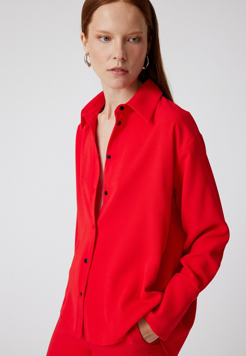 Блузка на пуговицах CREPE Koton, красный
Блузка на пуговицах CREPE Koton, красный