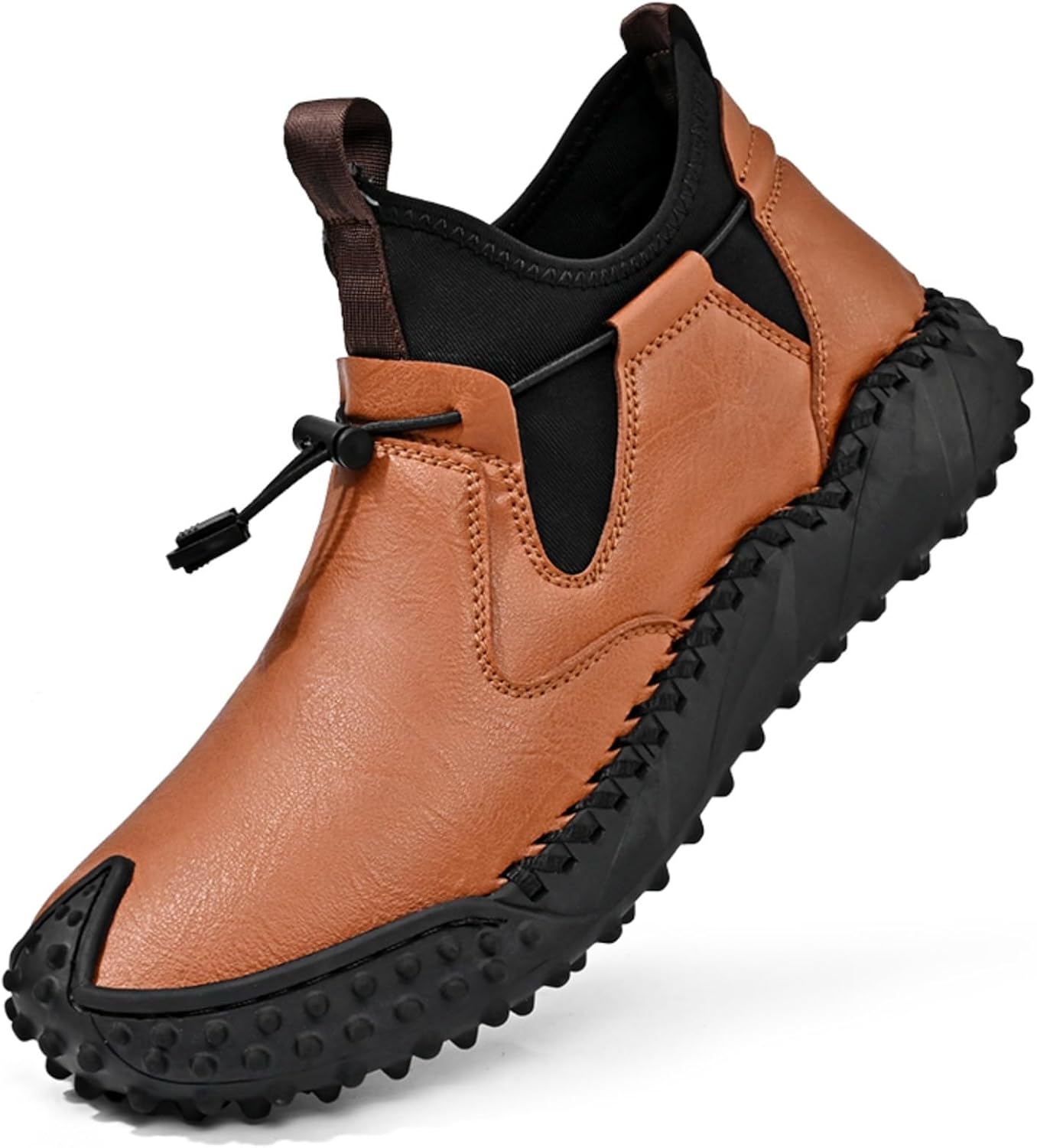 Мужские походные кожаные ботинки Kelibasi с противоскользящей подошвой, регулируемыми эластичными ремнями и шнурком - прочные, для повседневного ношения на улице, коричневый
Мужские походные кожаные ботинки Kelibasi с противоскользящей подошвой, регулируемыми эластичными ремнями и шнурком - прочные, для повседневного ношения на улице, коричневый