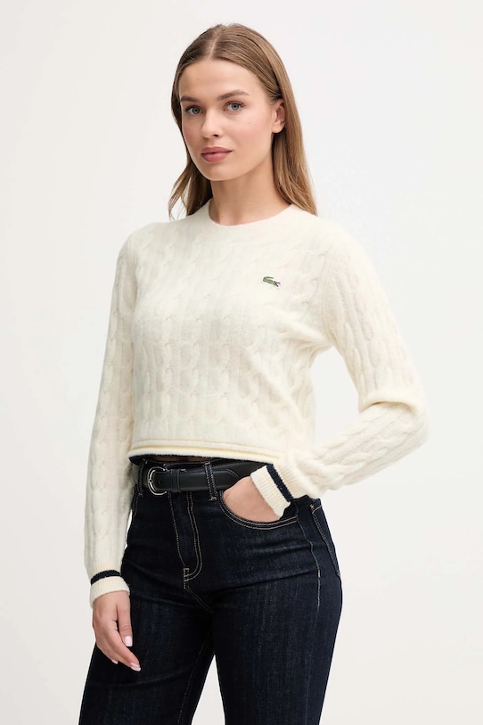 Свитер из смесовой шерсти Lacoste, бежевый
Свитер из смесовой шерсти Lacoste, бежевый