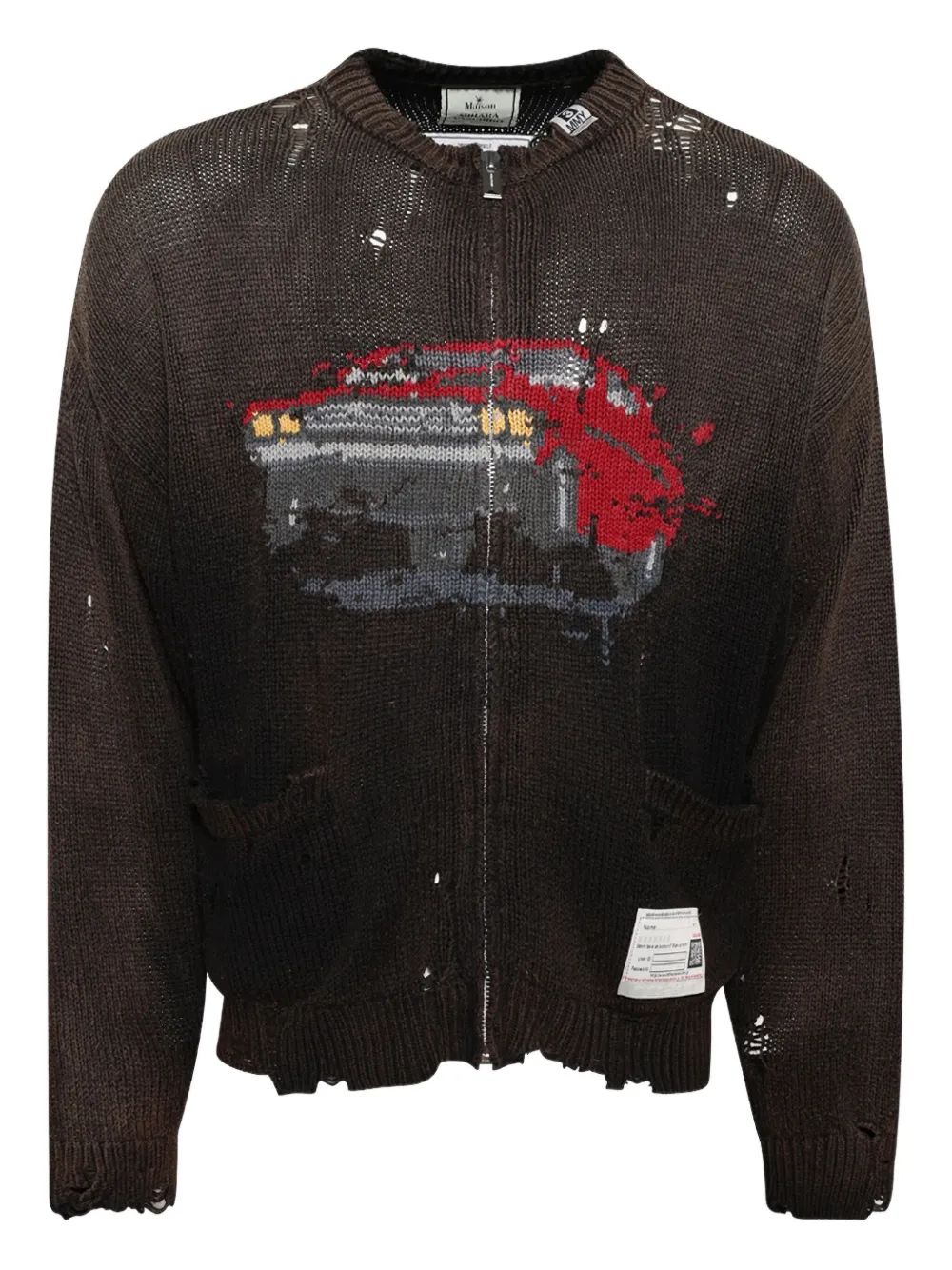 Кардиган Car с эффектом потертости Maison Mihara Yasuhiro, коричневый
Кардиган Car с эффектом потертости Maison Mihara Yasuhiro, коричневый