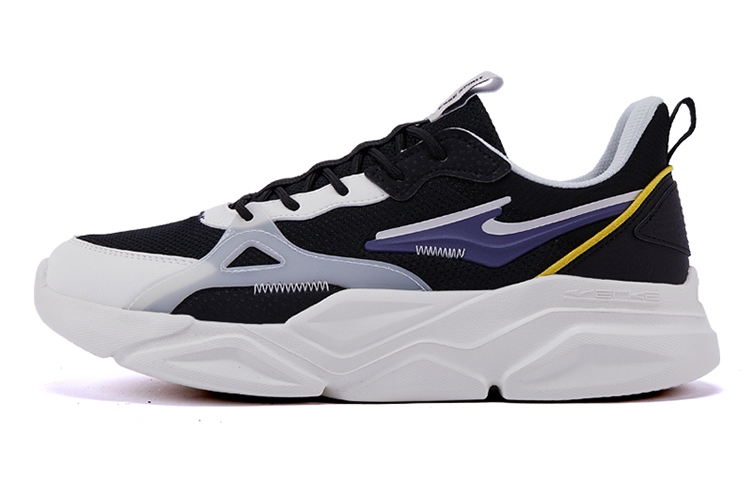 Амортизирующие нескользящие повседневные кроссовки мужские Black Purple Erke, Глубокий черный/Светло-пурпурный 
Амортизирующие нескользящие повседневные кроссовки мужские Black Purple Erke, Глубокий черный/Светло-пурпурный