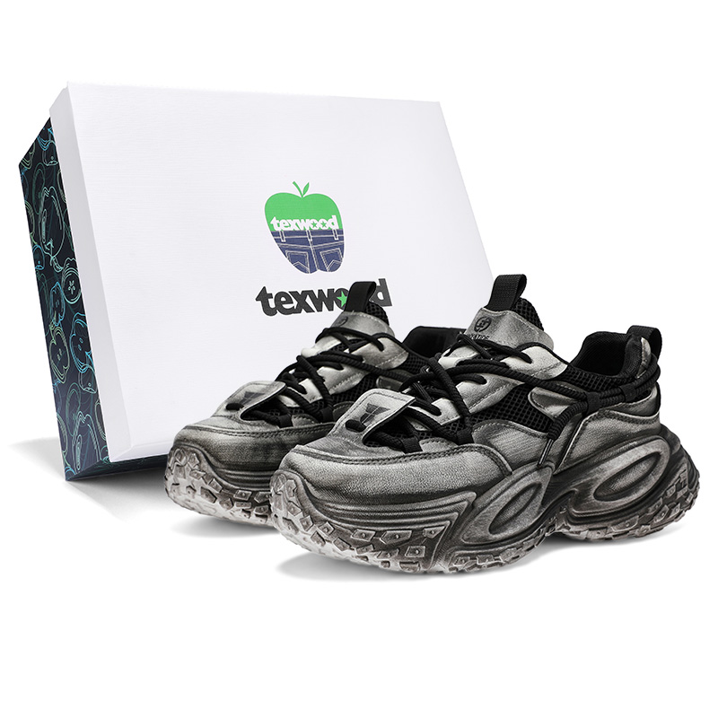 Низкие массивные кроссовки для мужчин. Коробка TEXWOOD, Black 
Низкие массивные кроссовки для мужчин. Коробка TEXWOOD, Black