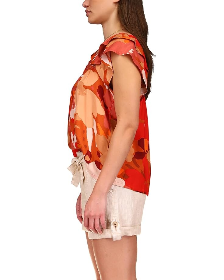 Топ Sanctuary Soft Ruffle Crepe Top, цвет Sundrenched 
Топ Sanctuary Soft Ruffle Crepe Top, цвет Sundrenched