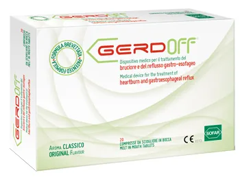 Gerdoff 20 жевательных таблеток против изжоги и гастроэзофагеального рефлюкса Sofar
Gerdoff 20 жевательных таблеток против изжоги и гастроэзофагеального рефлюкса Sofar
