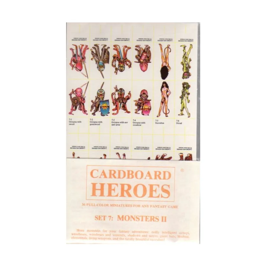 Набор №7 — Монстры II, Cardboard Heroes
Набор №7 — Монстры II, Cardboard Heroes