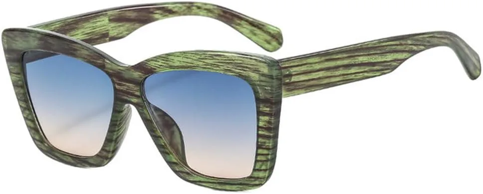 Солнцезащитные очки в полосатой оправе для женщин и мужчин, роскошные солнцезащитные очки в винтажном стиле, защита от ультрафиолета UV400 TVTBBVV, Green
Солнцезащитные очки в полосатой оправе для женщин и мужчин, роскошные солнцезащитные очки в винтажном стиле, защита от ультрафиолета UV400 TVTBBVV, Green