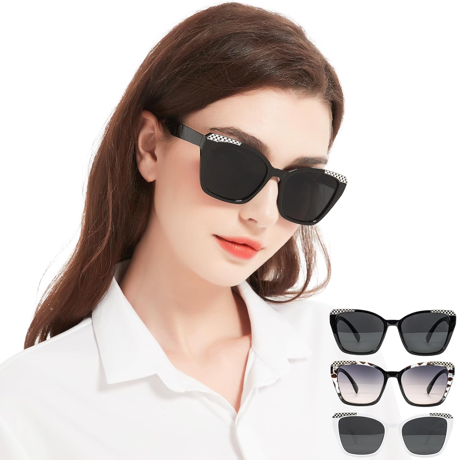 Солнцезащитные очки MARE AZZURO для женщин, комплект из 3 штук, модные, стильные, классические, ретро, винтажные, большого размера, защита от УФ-излучения UV400, 3pack-mix Color
Солнцезащитные очки MARE AZZURO для женщин, комплект из 3 штук, модные, стильные, классические, ретро, винтажные, большого размера, защита от УФ-излучения UV400, 3pack-mix Color