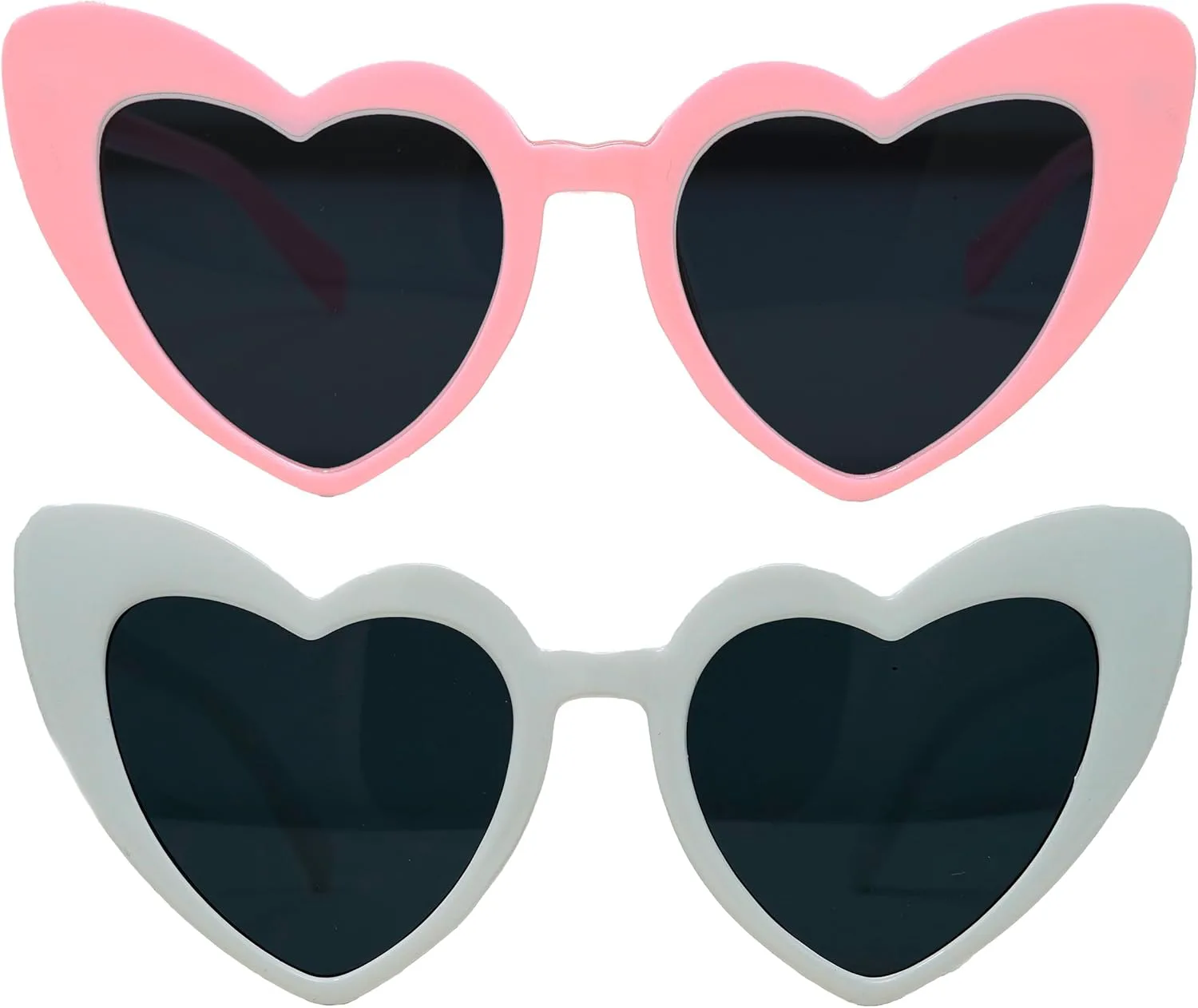 Стильные солнцезащитные очки Funky Junque для женщин в форме сердца, модные очки для девичника, винтажные ретро-очки, очки для невесты, 2 Pack - 1 Pink & 1 White
Стильные солнцезащитные очки Funky Junque для женщин в форме сердца, модные очки для девичника, винтажные ретро-очки, очки для невесты, 2 Pack - 1 Pink & 1 White