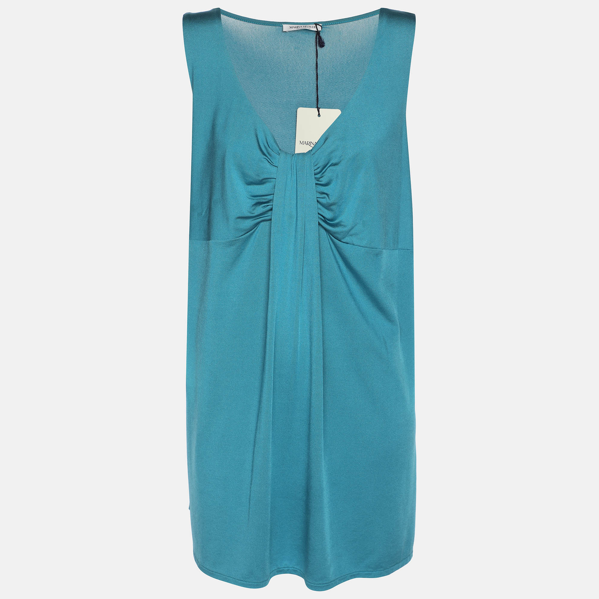 Топ без рукавов из металлизированного синего трикотажа Marina Rinaldi
Топ без рукавов из металлизированного синего трикотажа Marina Rinaldi