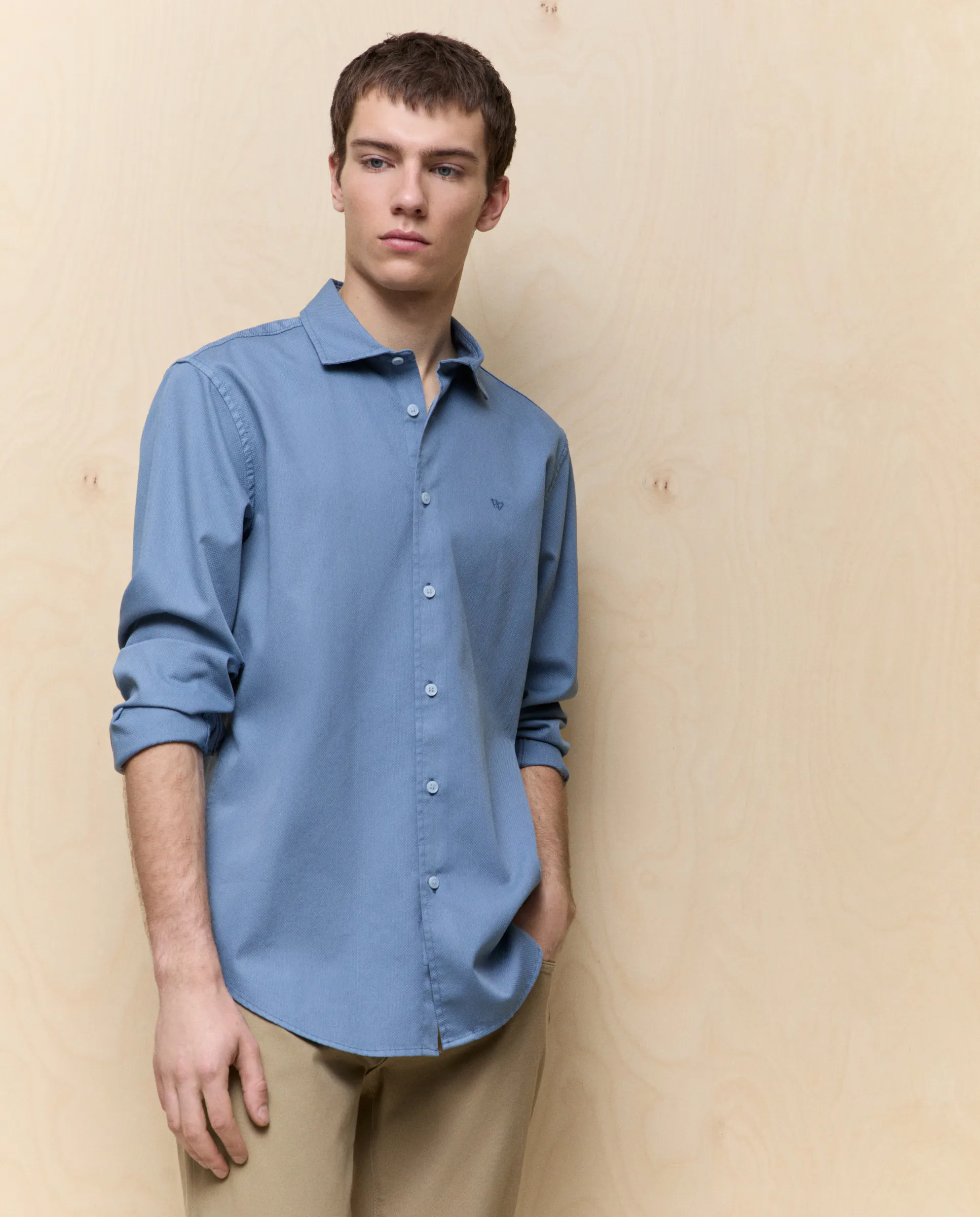 Мужская рубашка с длинным рукавом garment dyed Easy Wear, синий
Мужская рубашка с длинным рукавом garment dyed Easy Wear, синий