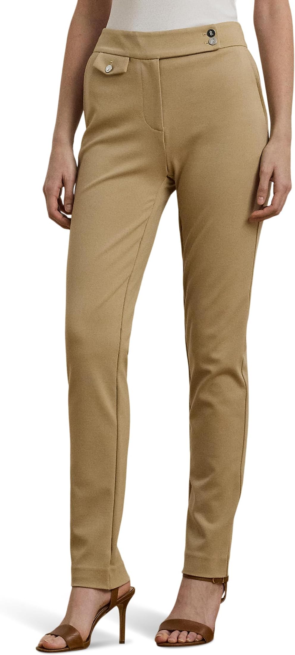 Брюки Lauren Ralph Lauren Ponte Ankle Pants, цвет Birch Tan 
Брюки Lauren Ralph Lauren Ponte Ankle Pants, цвет Birch Tan