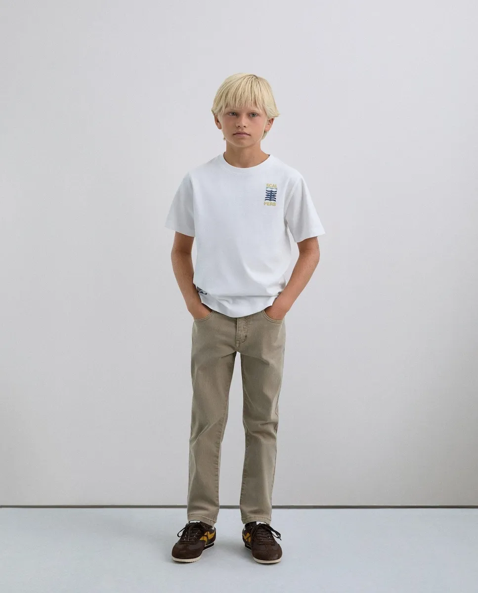 Детская хлопковая футболка с короткими рукавами Scalpers, белый
Детская хлопковая футболка с короткими рукавами Scalpers, белый