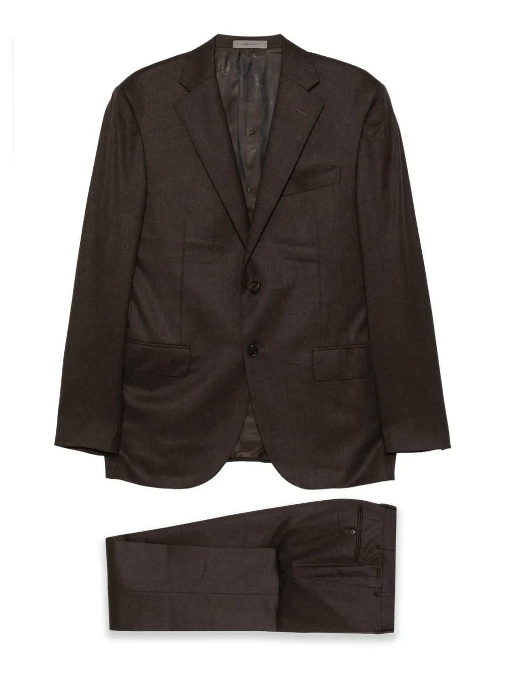 Шерстяной костюм на двух пуговицах Corneliani, коричневый
Шерстяной костюм на двух пуговицах Corneliani, коричневый