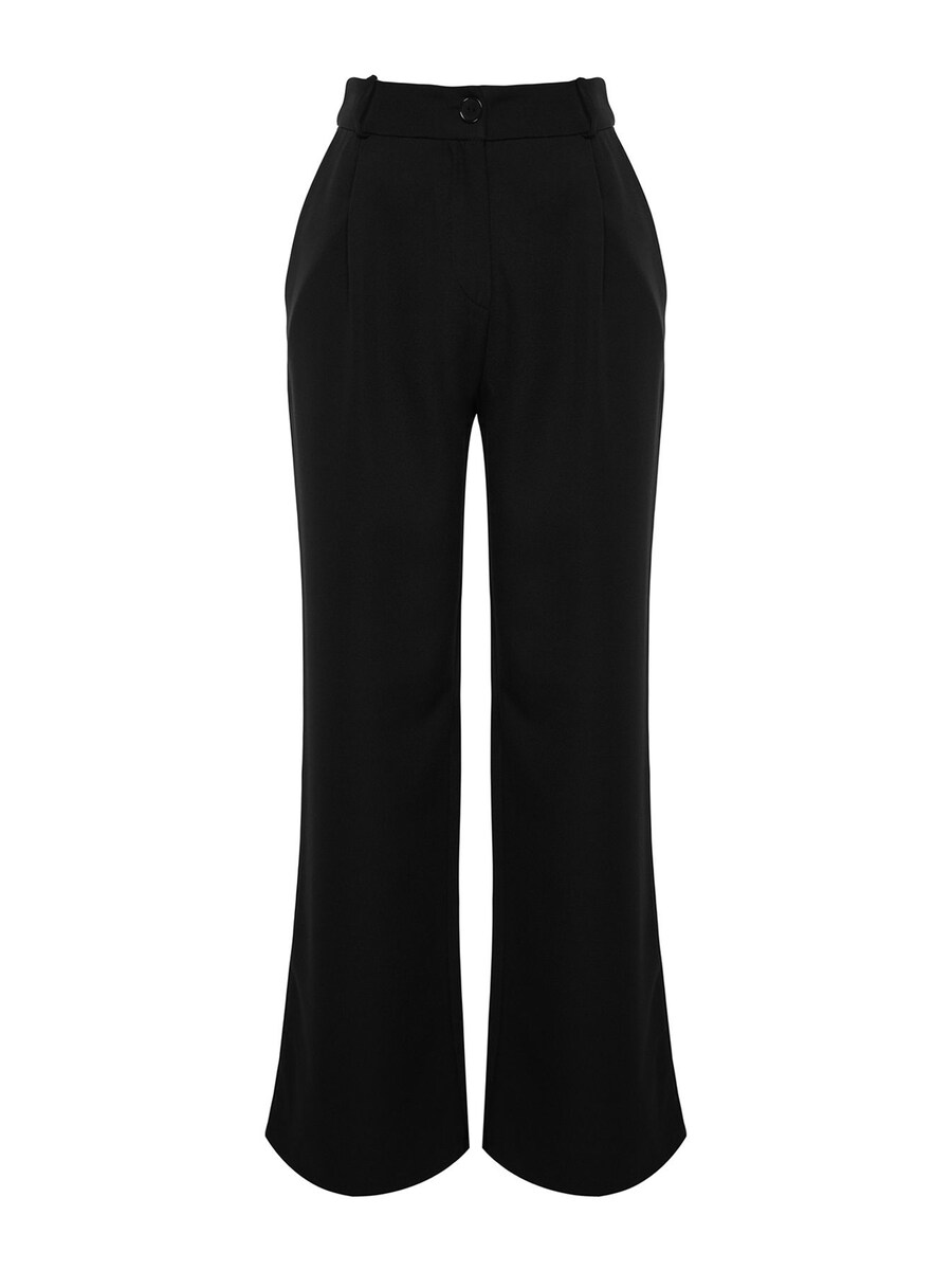 Брюки свободного кроя со складкой спереди Trendyol, черный
Брюки свободного кроя со складкой спереди Trendyol, черный