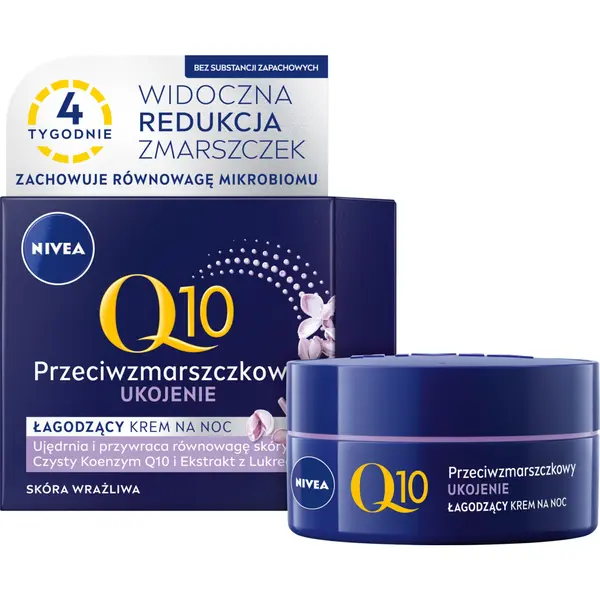 Успокаивающий крем для лица против морщин, 50 мл Nivea Q10
Успокаивающий крем для лица против морщин, 50 мл Nivea Q10