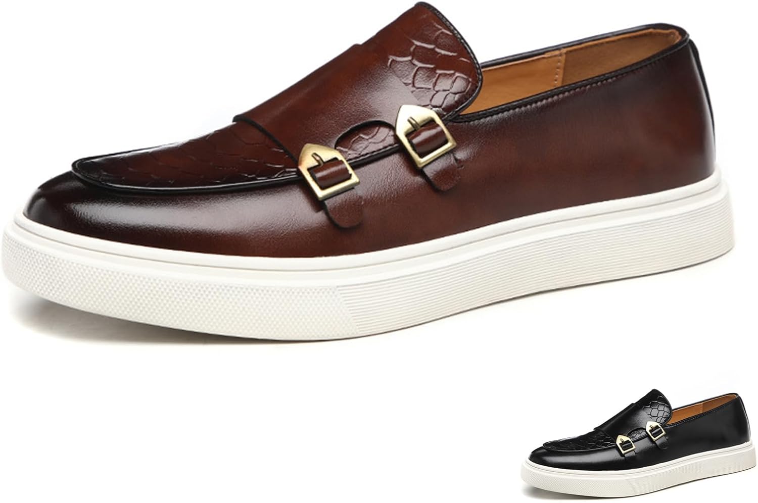 Мужские лоферы GLBDU с рисунком, двойной пряжкой монах, кожа, слипоны, классический округлый носок, низкий верх, нескользящие, модные кроссовки, роскошная повседневная и деловая обувь, коричневый
Мужские лоферы GLBDU с рисунком, двойной пряжкой монах, кожа, слипоны, классический округлый носок, низкий верх, нескользящие, модные кроссовки, роскошная повседневная и деловая обувь, коричневый