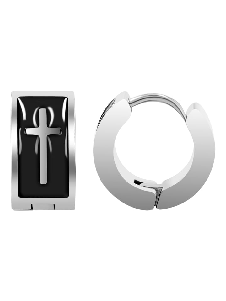 Adeliás Женские серьги - серьги-кольца из нержавеющей стали в форме креста, черные
Adeliás Женские серьги - серьги-кольца из нержавеющей стали в форме креста, черные
