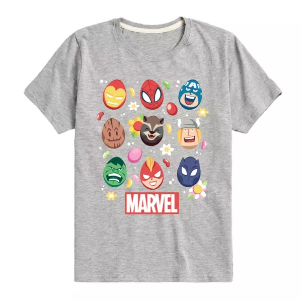 Футболка с короткими рукавами и принтом пасхальных яиц для мальчиков 8-20 лет Marvel, серый 
Футболка с короткими рукавами и принтом пасхальных яиц для мальчиков 8-20 лет Marvel, серый