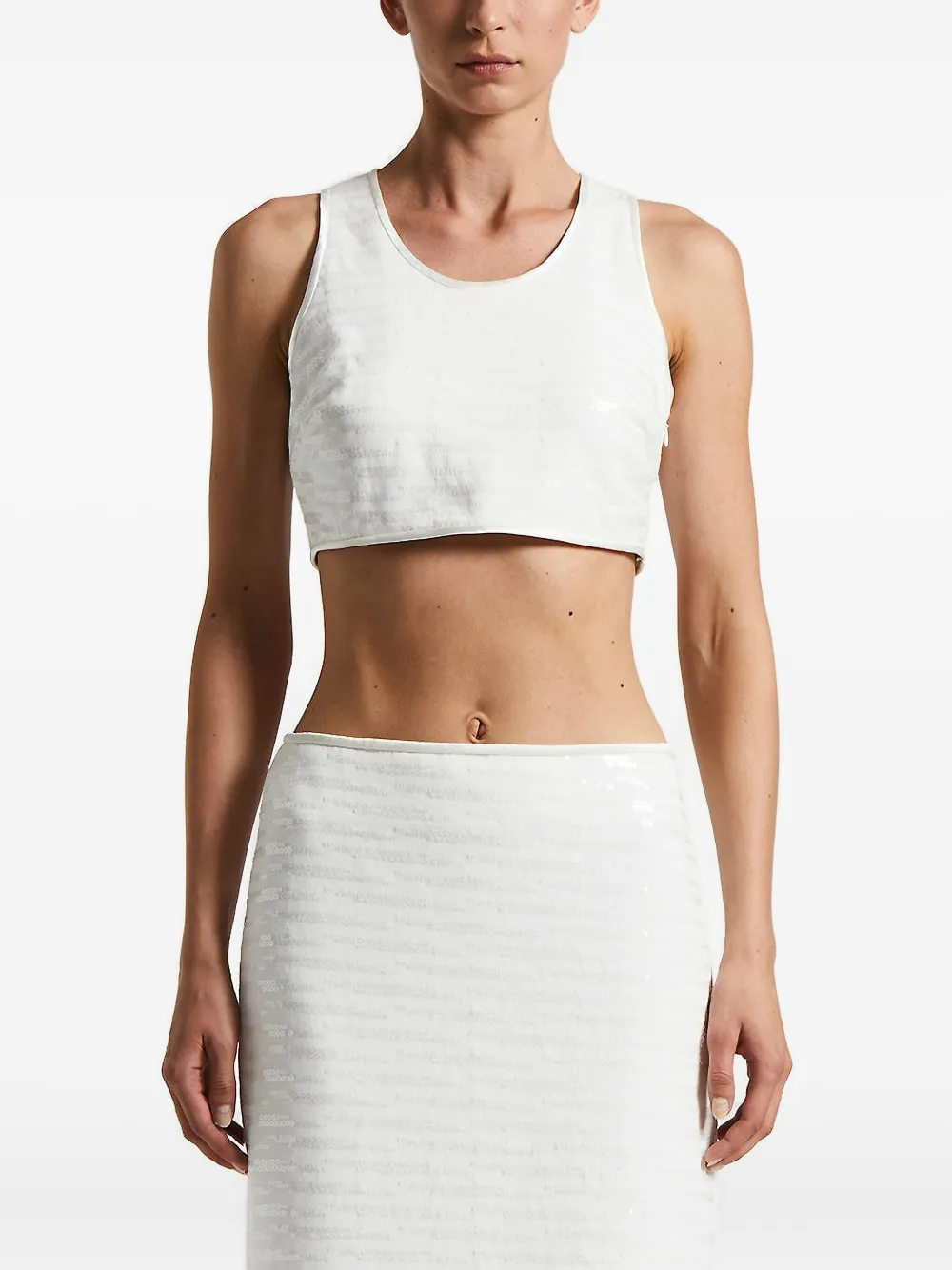 Майка без рукавов, украшенная пайетками Peserico, белый
Майка без рукавов, украшенная пайетками Peserico, белый