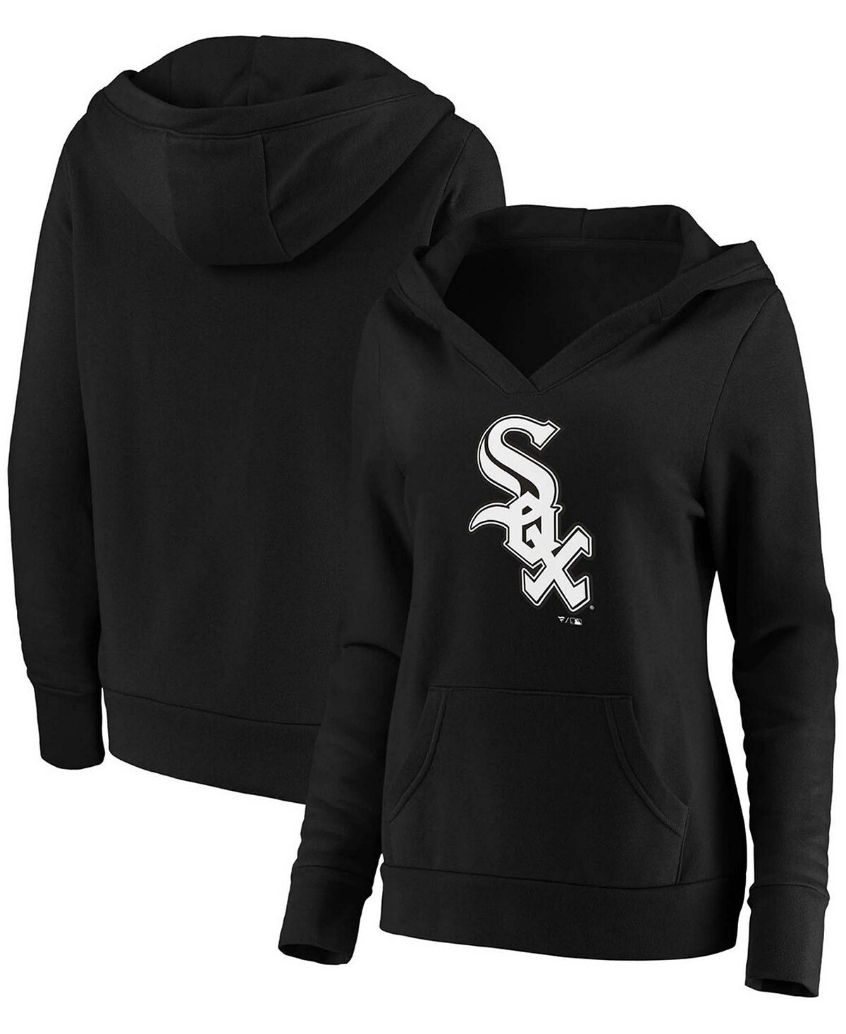 Черный пуловер с капюшоном и v-образным вырезом размера плюс, черный Chicago White Sox с официальным логотипом Fanatics, черный
Черный пуловер с капюшоном и v-образным вырезом размера плюс, черный Chicago White Sox с официальным логотипом Fanatics, черный