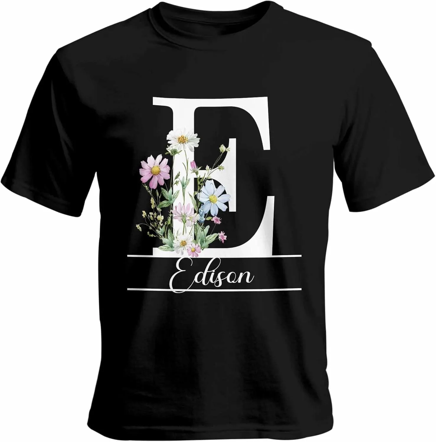 Футболка с именем или текстом, цветы, хлопок, круглый вырез, унисекс Vaxbryntel
Футболка с именем или текстом, цветы, хлопок, круглый вырез, унисекс Vaxbryntel