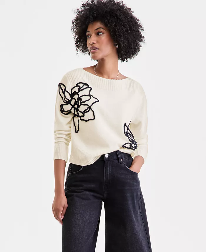 Женский свитер с вырезом-лодочкой из 100% кашемира и цветочной вышивкой Charter Club, коричневый/бежевый
Женский свитер с вырезом-лодочкой из 100% кашемира и цветочной вышивкой Charter Club, коричневый/бежевый