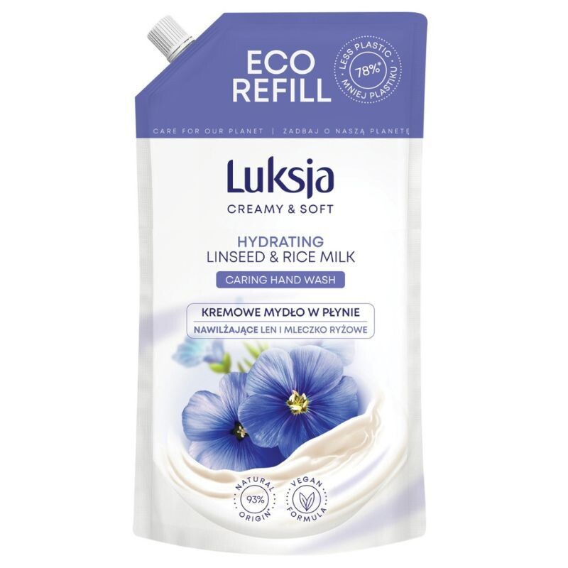 Luksja Creamy & Soft Len i Mleczko Ryżowe заправка - жидкое мыло, 900 ml
Luksja Creamy & Soft Len i Mleczko Ryżowe заправка - жидкое мыло, 900 ml