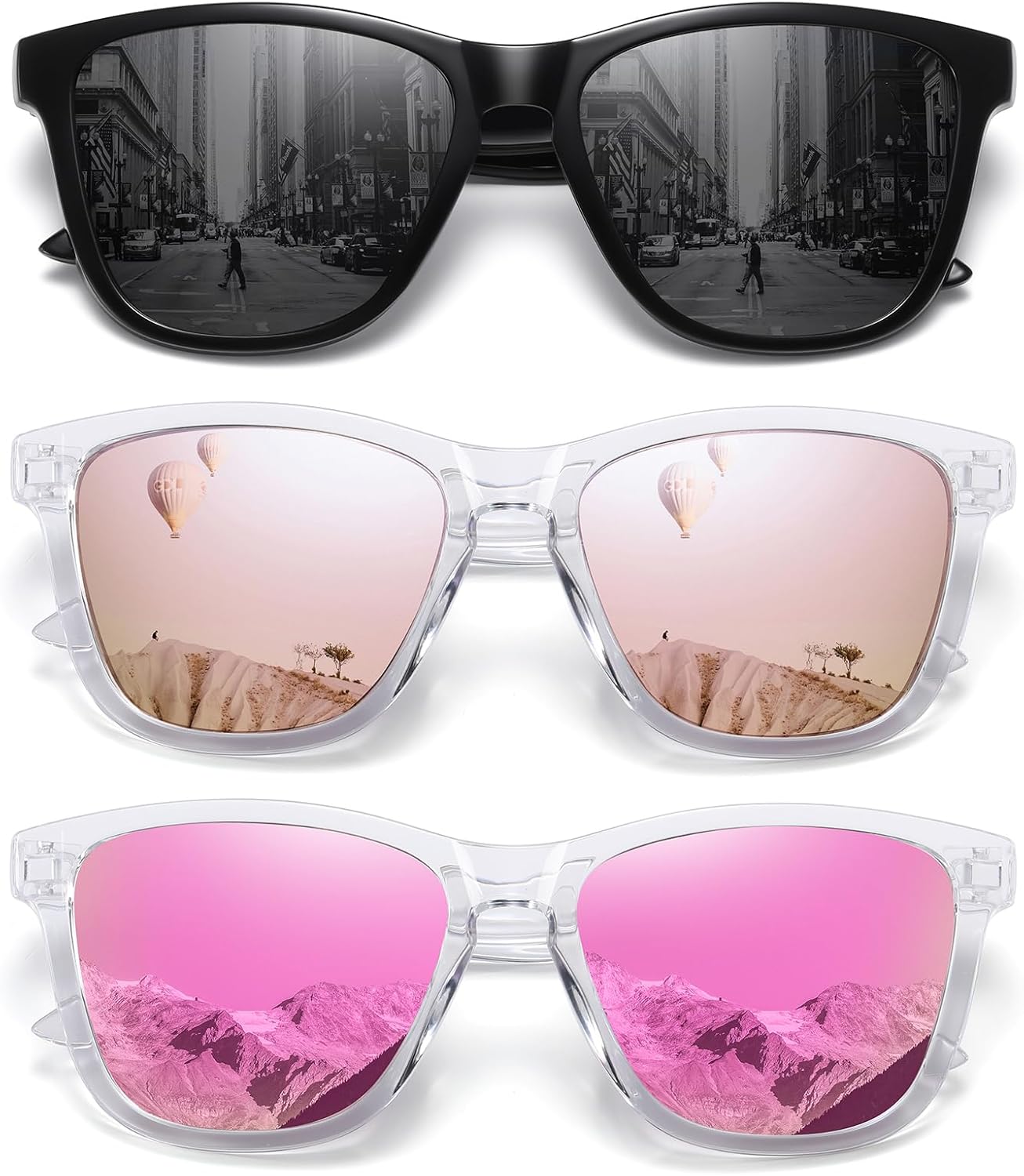 Поляризованные солнцезащитные очки MEETSUN для женщин и мужчин, классический ретро-дизайнерский стиль, модные, защита UV400, 3 Pack Black Lens + Pink Mirrored + Purple Pink Mirrored
Поляризованные солнцезащитные очки MEETSUN для женщин и мужчин, классический ретро-дизайнерский стиль, модные, защита UV400, 3 Pack Black Lens + Pink Mirrored + Purple Pink Mirrored