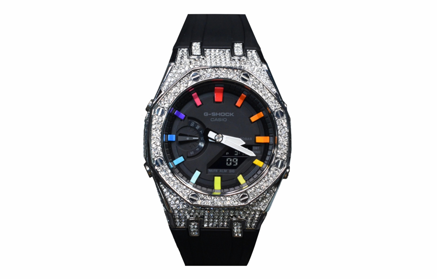 CASIO Часы Men Liquid Crystal/Analog Dual Display Series 44mm Black Watch, Rainbow Rhinestone Samurai 
CASIO Часы Men Liquid Crystal/Analog Dual Display Series 44mm Black Watch, Rainbow Rhinestone Samurai