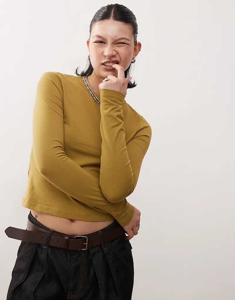 Футболка COLLUSION с длинными рукавами, оливкового цвета
Футболка COLLUSION с длинными рукавами, оливкового цвета