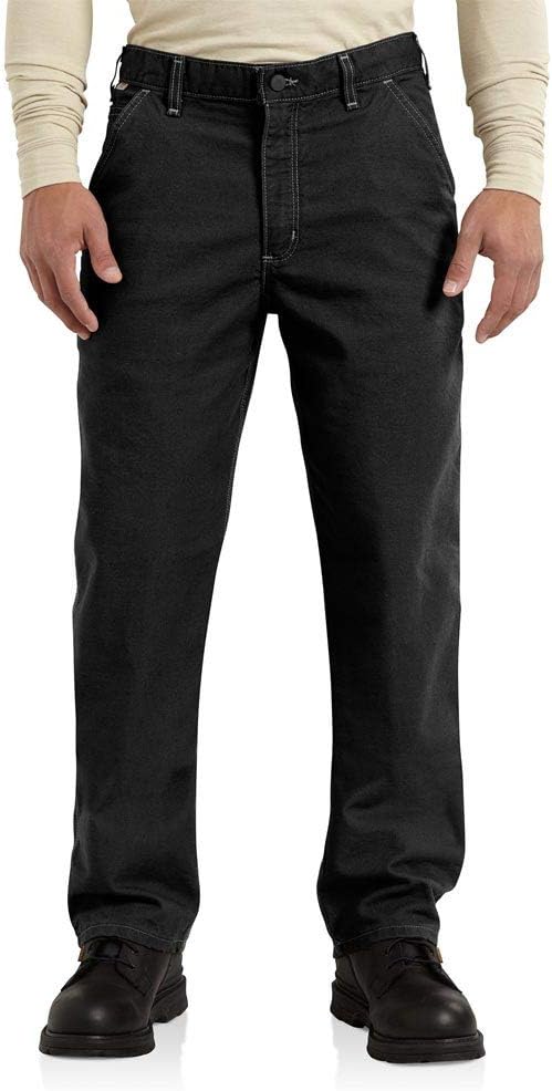 Carhartt Men's Flame-Resistant Washed Duck Work Dungaree, Black
Carhartt Men's Flame-Resistant Washed Duck Work Dungaree, Black