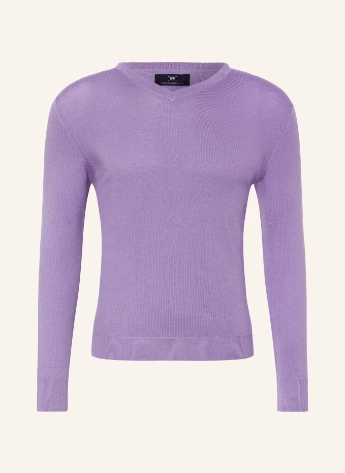 Свитер из мериносовой шерсти Strokesman'S, фиолетовый
Свитер из мериносовой шерсти Strokesman'S, фиолетовый