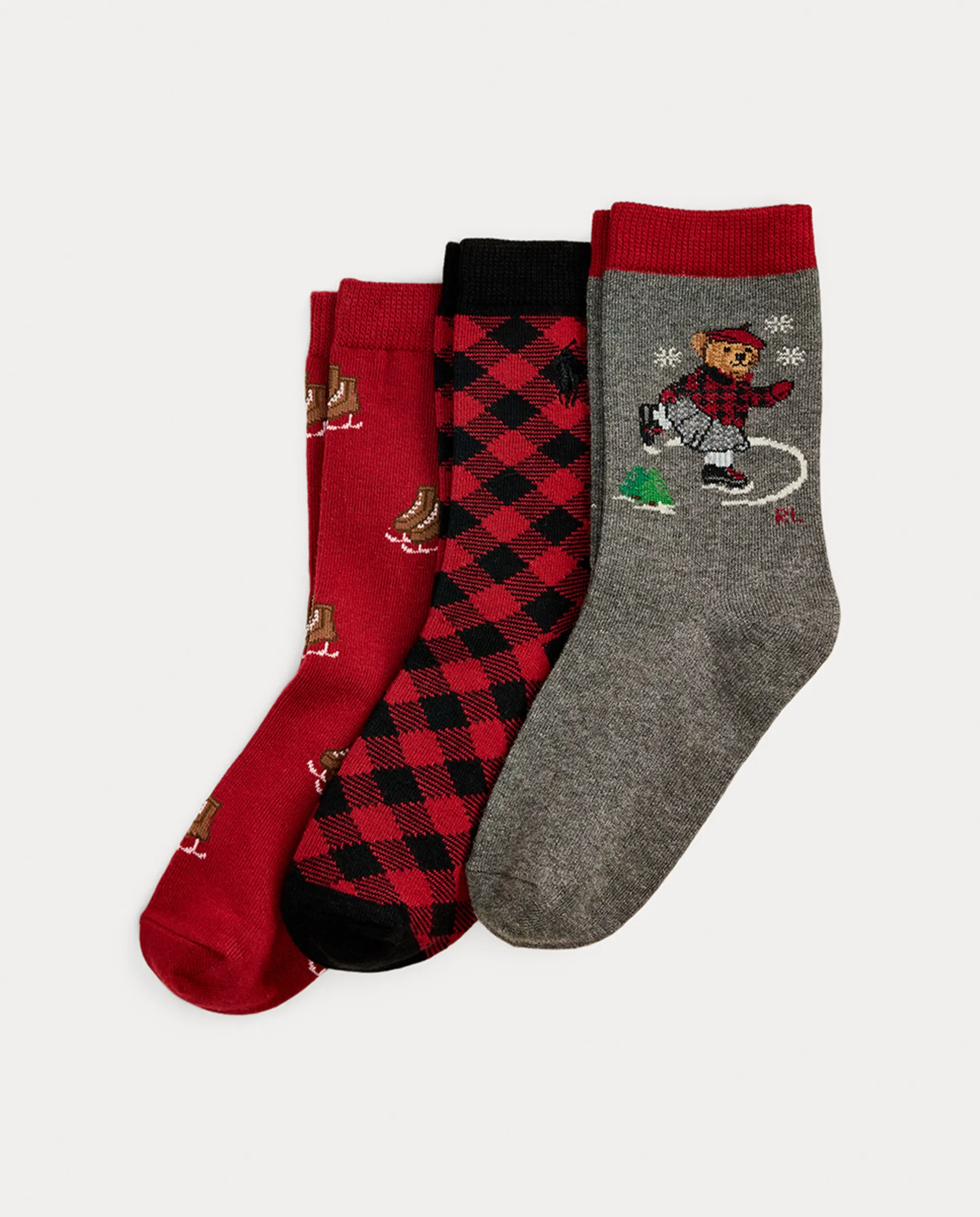 Набор из 3 длинных детских носков для девочек с медведем Поло Polo Ralph Lauren, мультиколор
Набор из 3 длинных детских носков для девочек с медведем Поло Polo Ralph Lauren, мультиколор