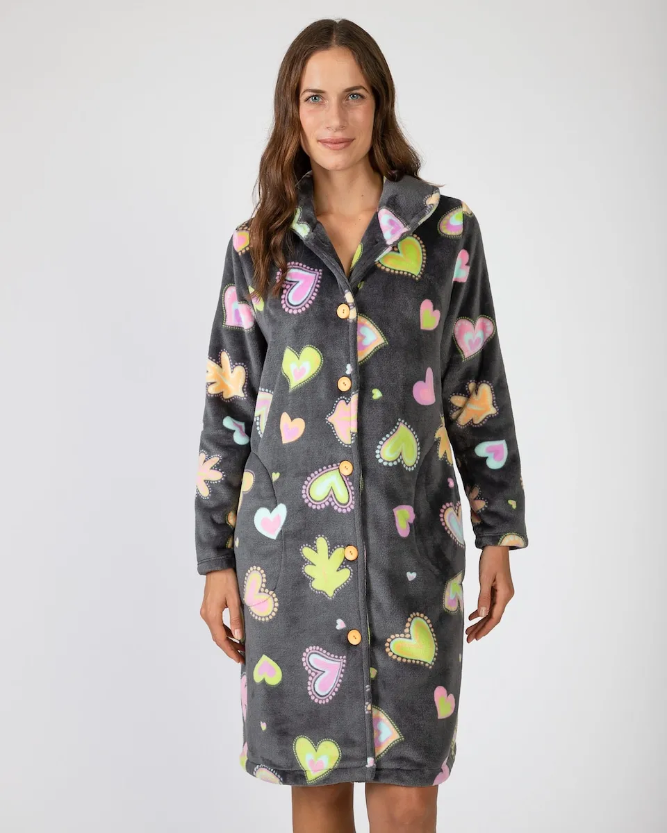 Женский длинный халат с застежкой на пуговицы Massana, серый
Женский длинный халат с застежкой на пуговицы Massana, серый