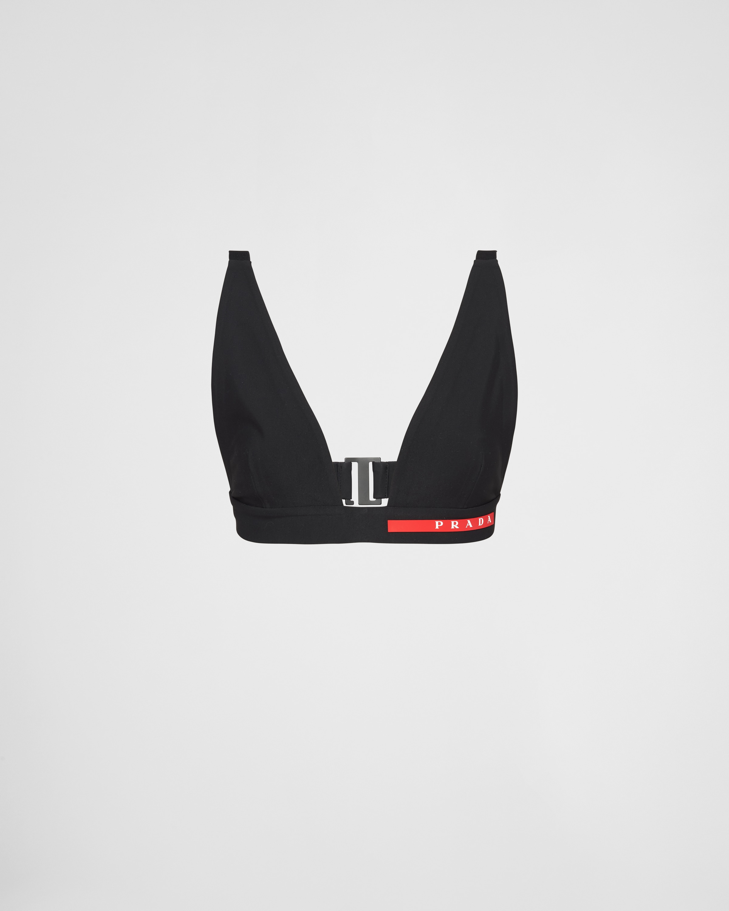 Топ купальника из тянущегося джерси Prada, черный
Топ купальника из тянущегося джерси Prada, черный
