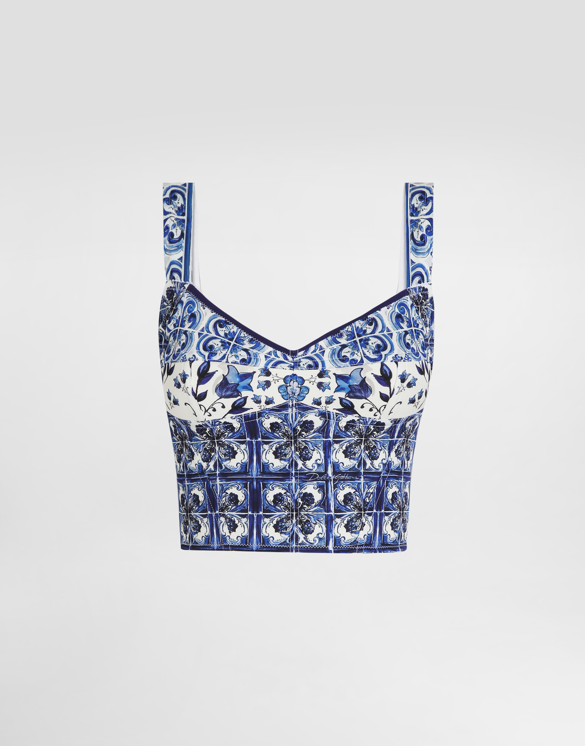 Корсет из шармеза с принтом майолика Dolce & Gabbana, мультиколор
Корсет из шармеза с принтом майолика Dolce & Gabbana, мультиколор