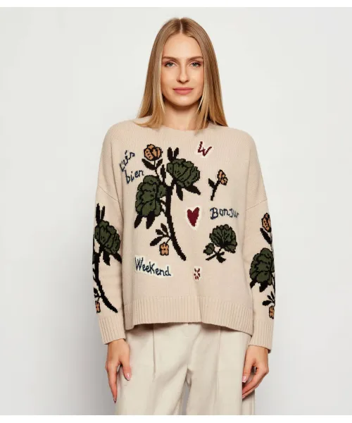 Трусливый шерстяной свитер Relaxed fit Weekend Maxmara, бежевый
Трусливый шерстяной свитер Relaxed fit Weekend Maxmara, бежевый