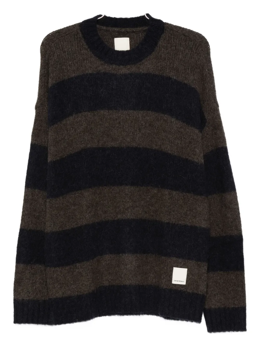 Полосатый свитер с круглым вырезом EMPORIO ARMANI, коричневый
Полосатый свитер с круглым вырезом EMPORIO ARMANI, коричневый