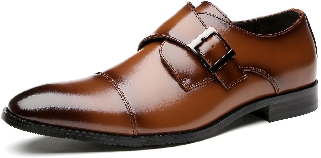 Мужские лоферы Santimon с пряжкой, с ремешком-монком, деловые и повседневные кожаные туфли на каждый день, формальные туфли без шнурков для мужчин, Tan
Мужские лоферы Santimon с пряжкой, с ремешком-монком, деловые и повседневные кожаные туфли на каждый день, формальные туфли без шнурков для мужчин, Tan