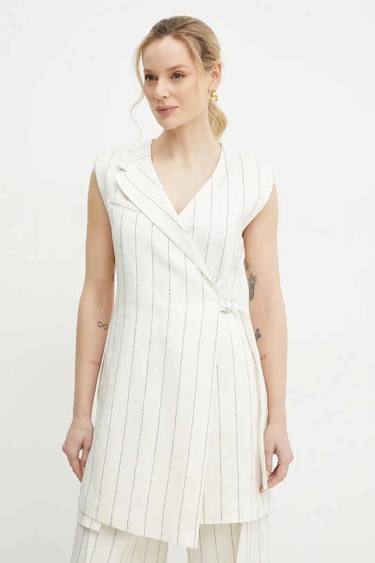 Льняное платье Boss, бежевый 
Льняное платье Boss, бежевый