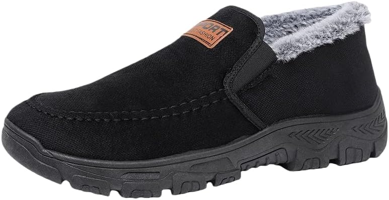 Мужские теплые повседневные туфли - комфортные и легкие хлопковые обувь - подходит для ежедневного ношения осенью и зимой Hoalox, черный
Мужские теплые повседневные туфли - комфортные и легкие хлопковые обувь - подходит для ежедневного ношения осенью и зимой Hoalox, черный