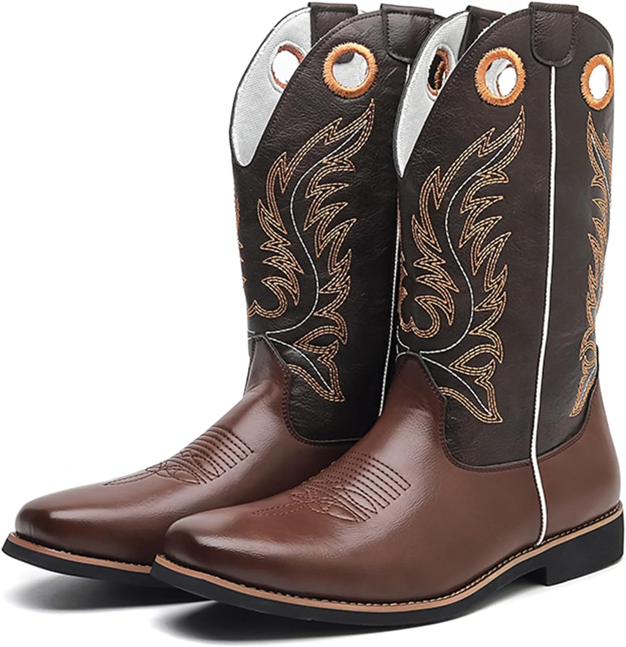 Мужские ковбойские сапоги CHUUMEE с квадратным носком, классические модные вышитые вестерн-сапоги для мужчин, противоскользящие и прочные, коричневый
Мужские ковбойские сапоги CHUUMEE с квадратным носком, классические модные вышитые вестерн-сапоги для мужчин, противоскользящие и прочные, коричневый