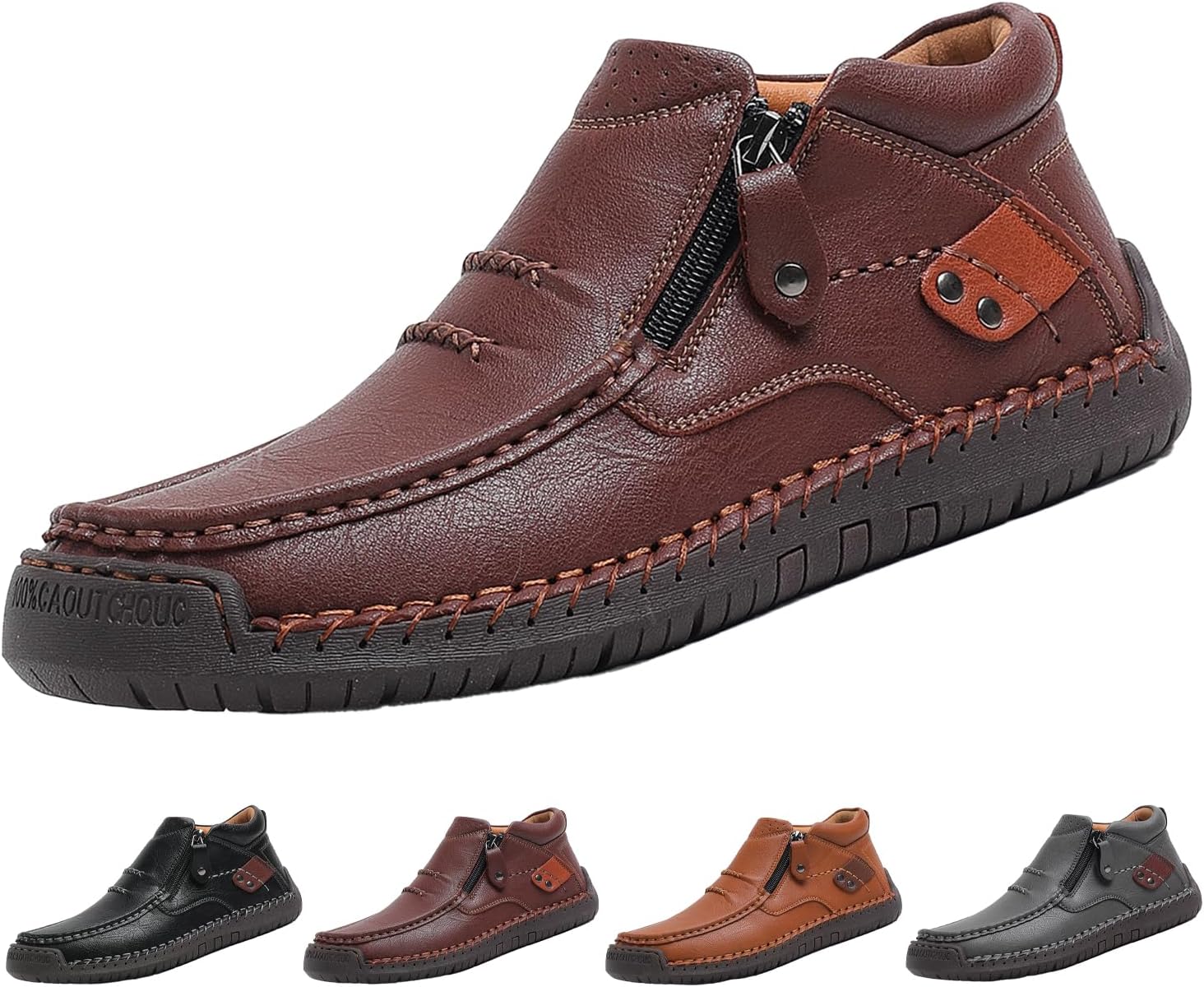 Мужские полуботинки Чукка средней высоты, осенне-зимняя мода, винтажная кожа, ручная работа, нескользящая подошва, боковая молния, повседневная обувь для вождения и нарядного стиля Hneowgn, коричневый
Мужские полуботинки Чукка средней высоты, осенне-зимняя мода, винтажная кожа, ручная работа, нескользящая подошва, боковая молния, повседневная обувь для вождения и нарядного стиля Hneowgn, коричневый