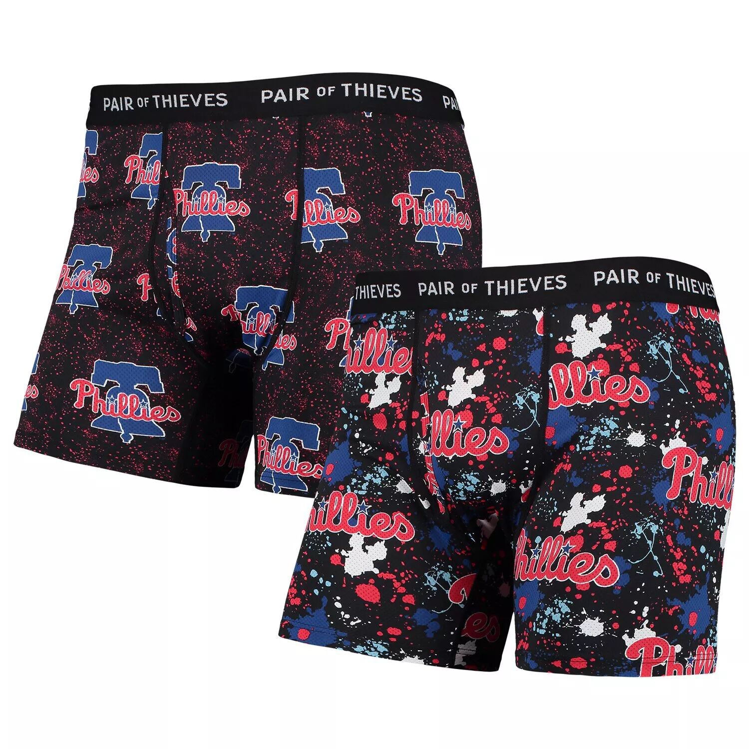 Мужская пара трусов-боксеров Thieves Black Philadelphia Phillies Super Fit, комплект из 2 трусов-боксеров
Мужская пара трусов-боксеров Thieves Black Philadelphia Phillies Super Fit, комплект из 2 трусов-боксеров