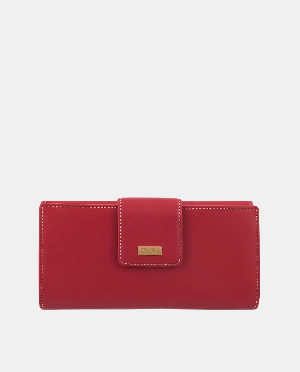 Большой женский кошелек из коровьей кожи El Potro, красный
Большой женский кошелек из коровьей кожи El Potro, красный