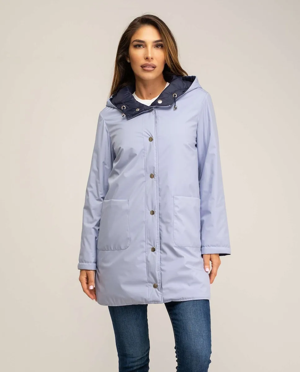 Женский двусторонний плащ с капюшоном Fsh, синий
Женский двусторонний плащ с капюшоном Fsh, синий