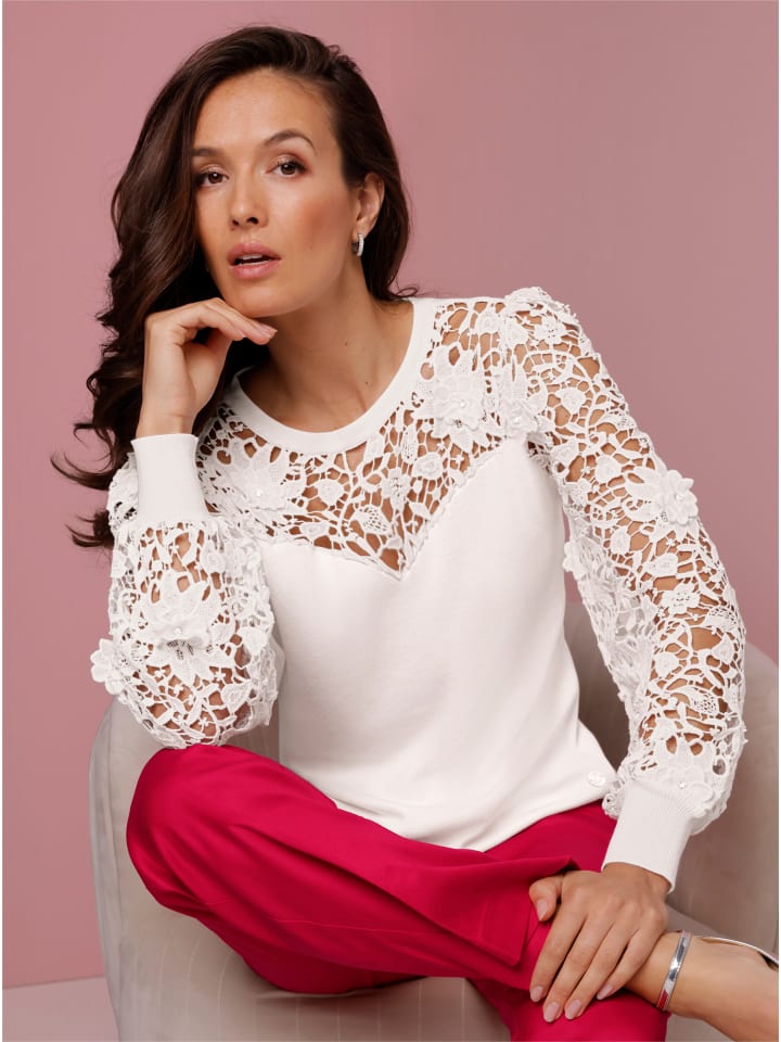 Свитер с круглым вырезом цвета экрю creation L
Свитер с круглым вырезом цвета экрю creation L