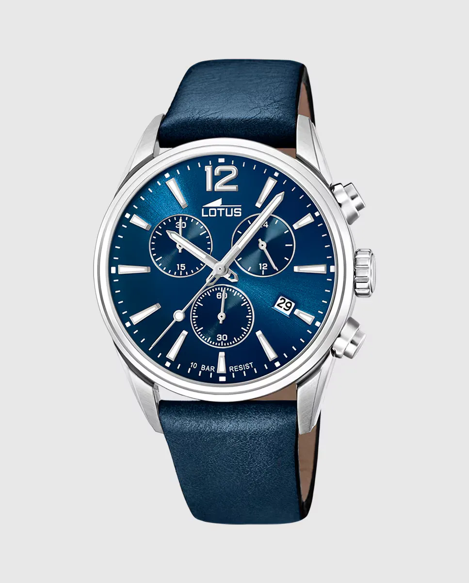 Мужские часы 18691/1 Chrono из синей кожи LOTUS, синий
Мужские часы 18691/1 Chrono из синей кожи LOTUS, синий